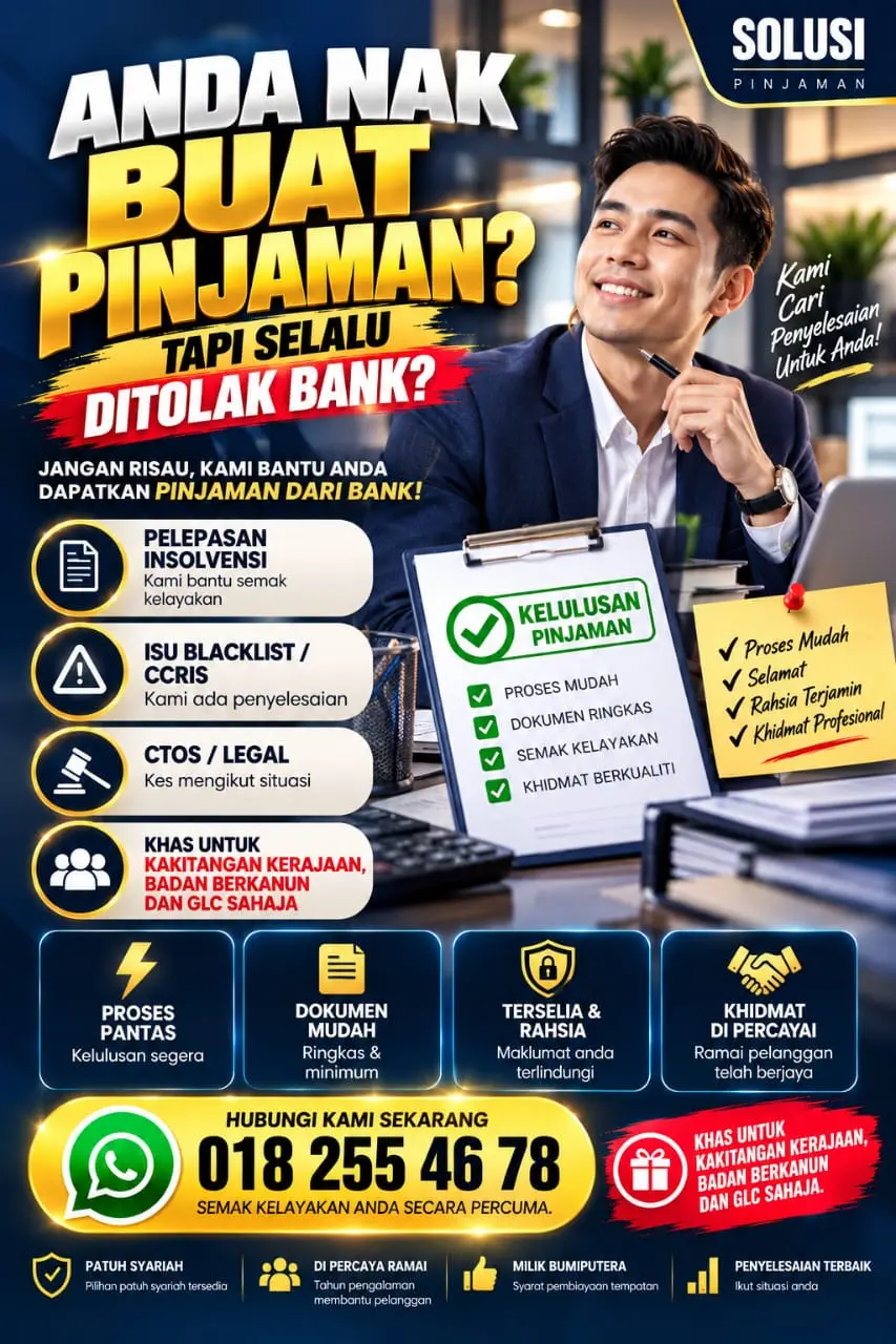 Contoh iklan SYAN untuk Kewangan · Pembiayaan: Permohonan pinjaman pernah ditolak?